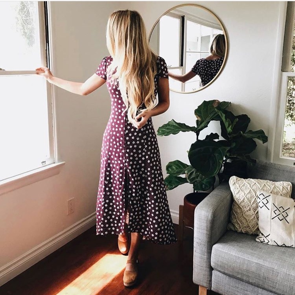 Floral Button Front Dress